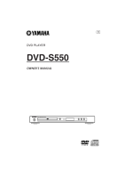 Yamaha DVDS-550 - Owners Manual